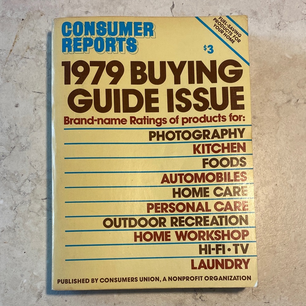 1979 Consumer Reports Buying Guide Issue